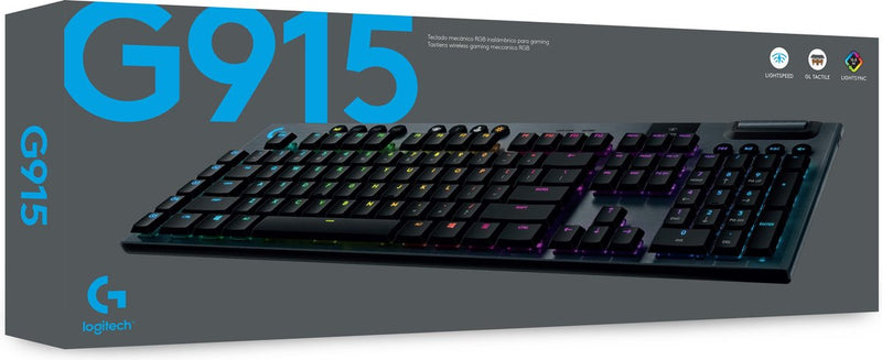 Logitech G915 Lightspeed Wireless RGB mechanische Gaming Tastatur GL Tactile QWERTZ