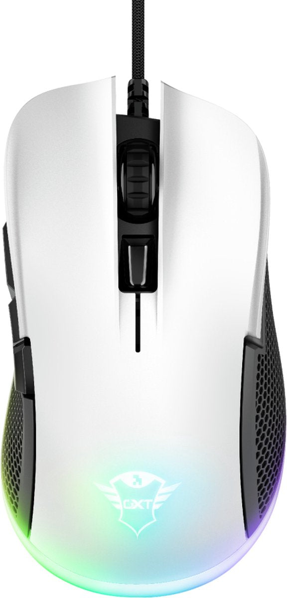 Trust GXT 922W Ybar Gaming-Maus mit RGB-Beleuchtung - Weiß