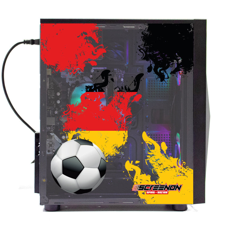 ScreenON - FIFA 23 Gaming PC Set + gratis FIFA 23 game geschenk – Deutschland edition - (GamePC.FF23-V1102127 + 27 Inch Monitore + Tastatur + Maus + Game controller)