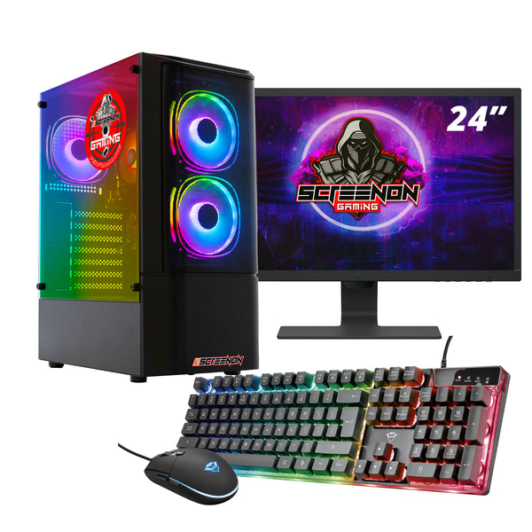 ScreenON - Gaming Set - Y510131-V1 - (GamePC.Y510131 + 24 Inch Monitore + Tastatur + Maus)