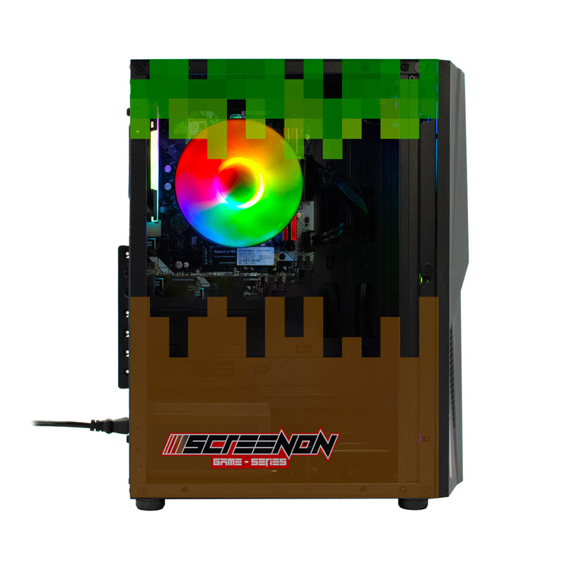 ScreenON - Minecraft Edition Gaming Set - X10999 - V1, V2 & V3 (GamePC.X10999 + 24 Inch Monitore + Tastatur + Maus + Controller + incl. €20 Steam Gutschein)